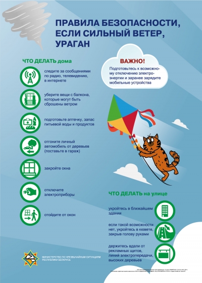 Действия при шквалистом ветре